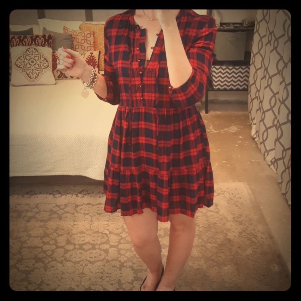 Plaid Babydoll Dress 🧣 🔥